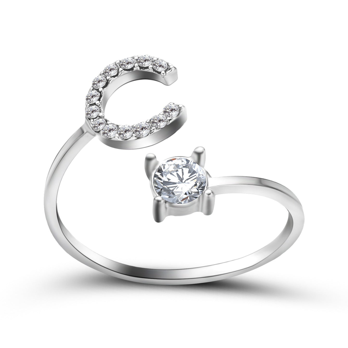 New Design Adjustable 26 Initial Letter Ring Fashion Jewelry For Women Simple Elegant Jewelry - LUXURY GLOW