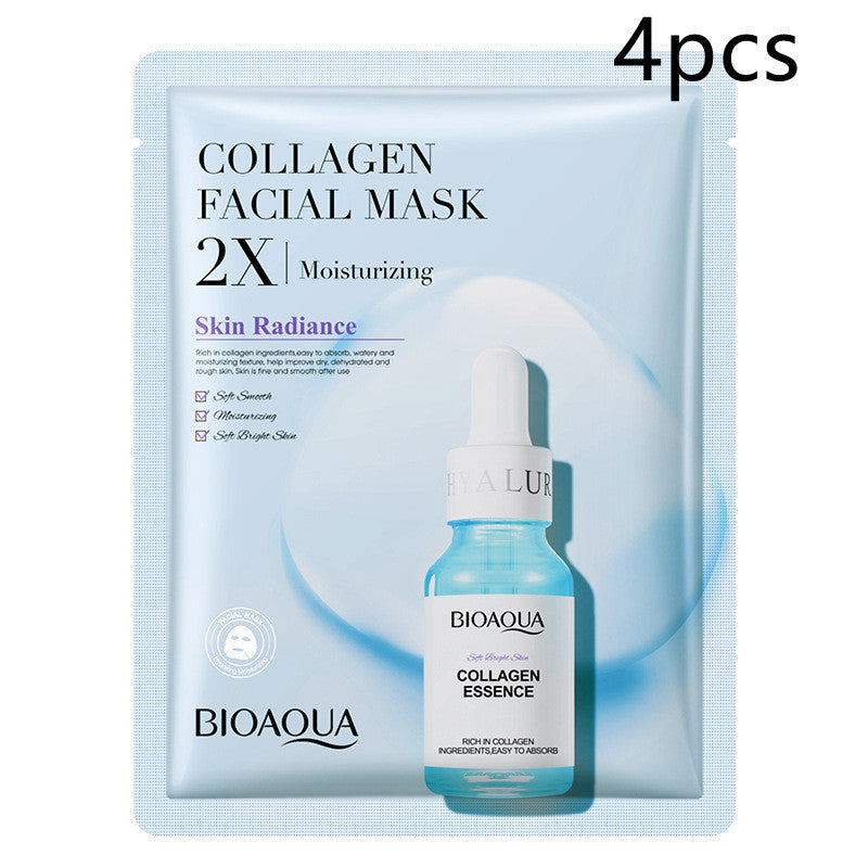 BIOAOUA Collagen & Hyaluronic Acid Face Mask – Hydrating & Firming Sheet Mask