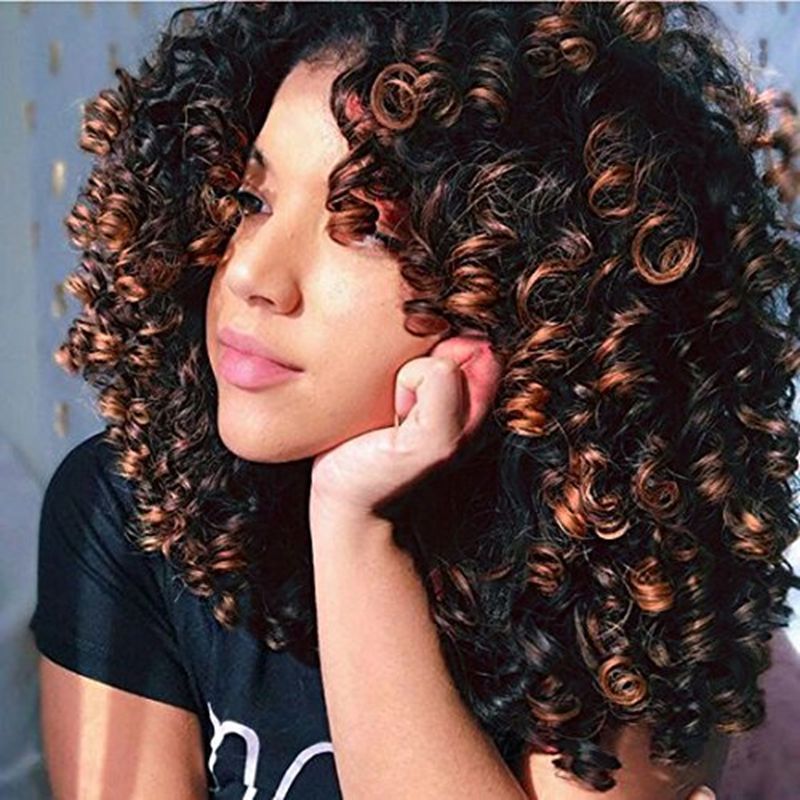 LuxuryGlow 16-Inch European & American Style Wig – Heat-Resistant Synthetic Fiber