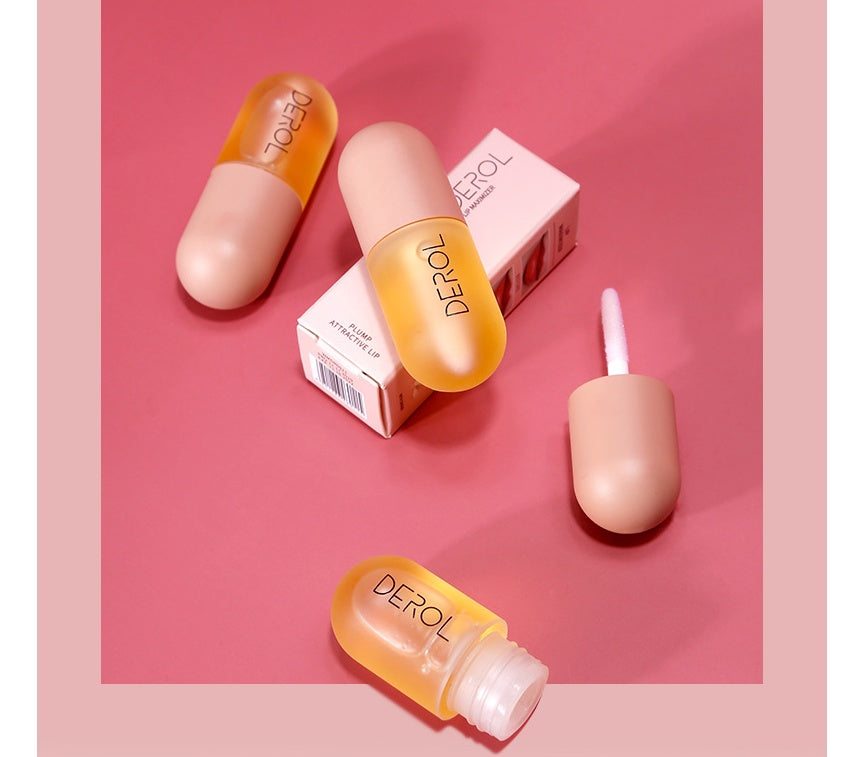 Aceite voluminizador de labios de día y de noche DEROL: volumen instantáneo, nutritivo y reparador