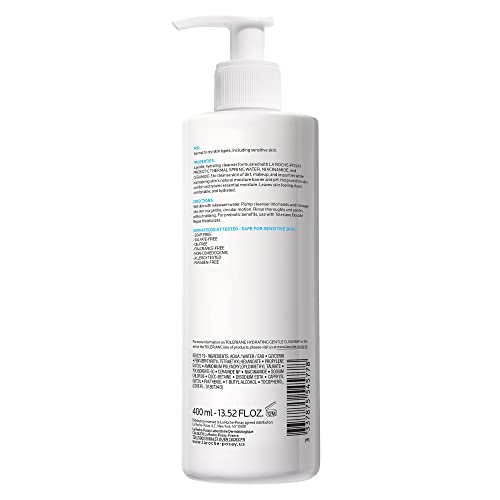 La Roche-Posay Toleriane Hydrating Gentle Face Cleanser with Niacinamide & Ceramides – Daily Hydrating Face Wash for Dry to Normal Sensitive Skin (Fragrance-Free)