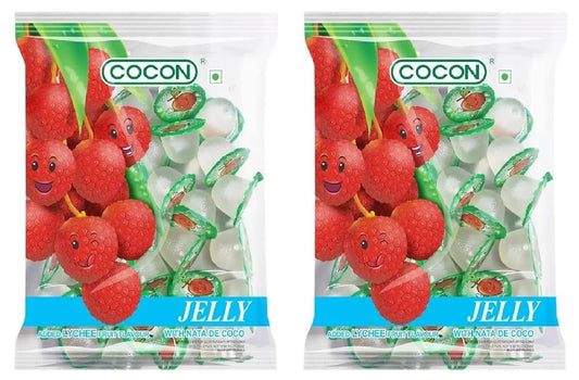 Cocon Jelly Lychee & Nata de Coco – Refreshing 120g x 2 Packs (Imported)