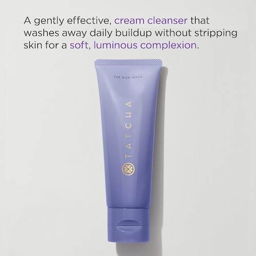 TATCHA The Rice Wash – Soft Cream Facial Cleanser for Luminous Skin, Gently Removes Impurities Without Stripping, 4 oz