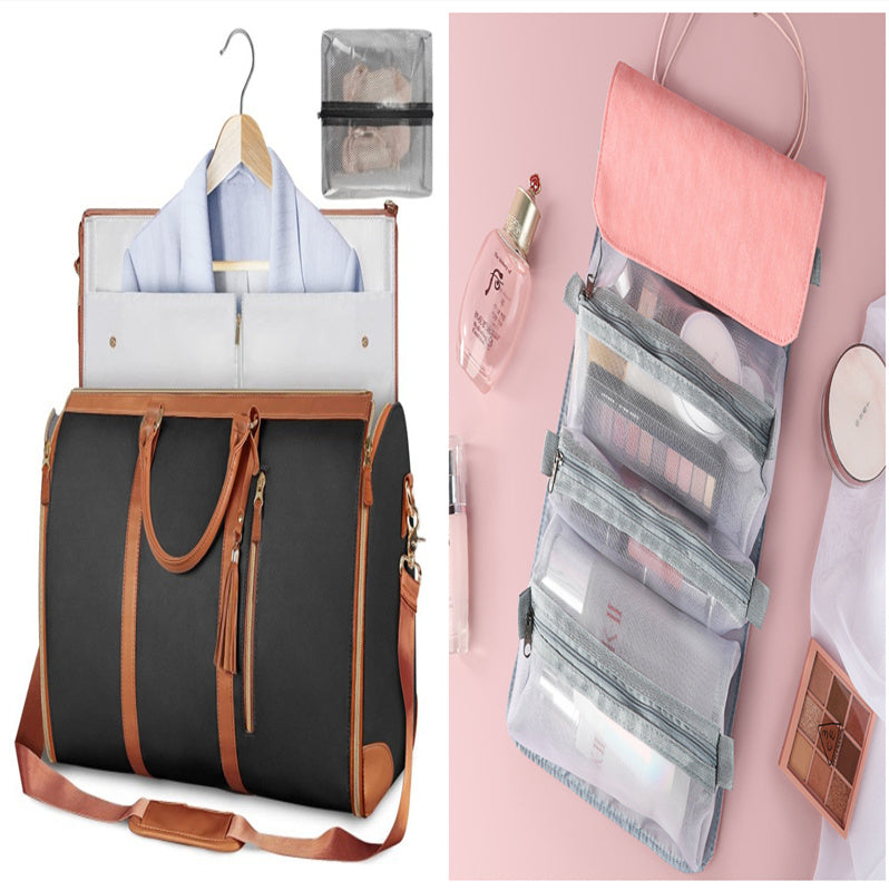 Large Capacity Travel Duffle Bag Women's Handbag Folding Suit Bag Waterproof Clothes Totes - LUXURY GLOW