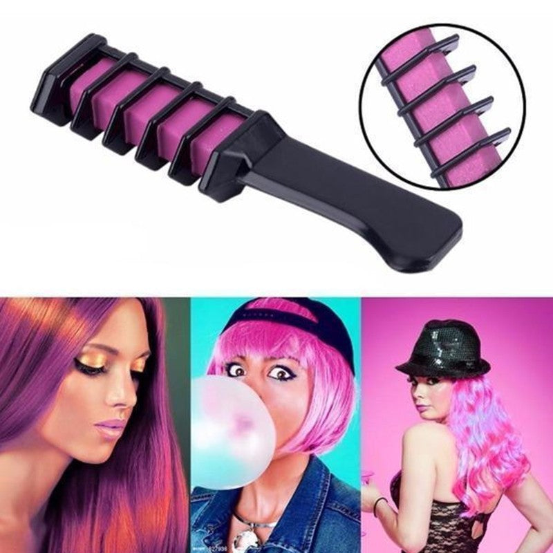 Peine de tinte temporal LuxuryGlow: mini tiza lavable para niños y adultos