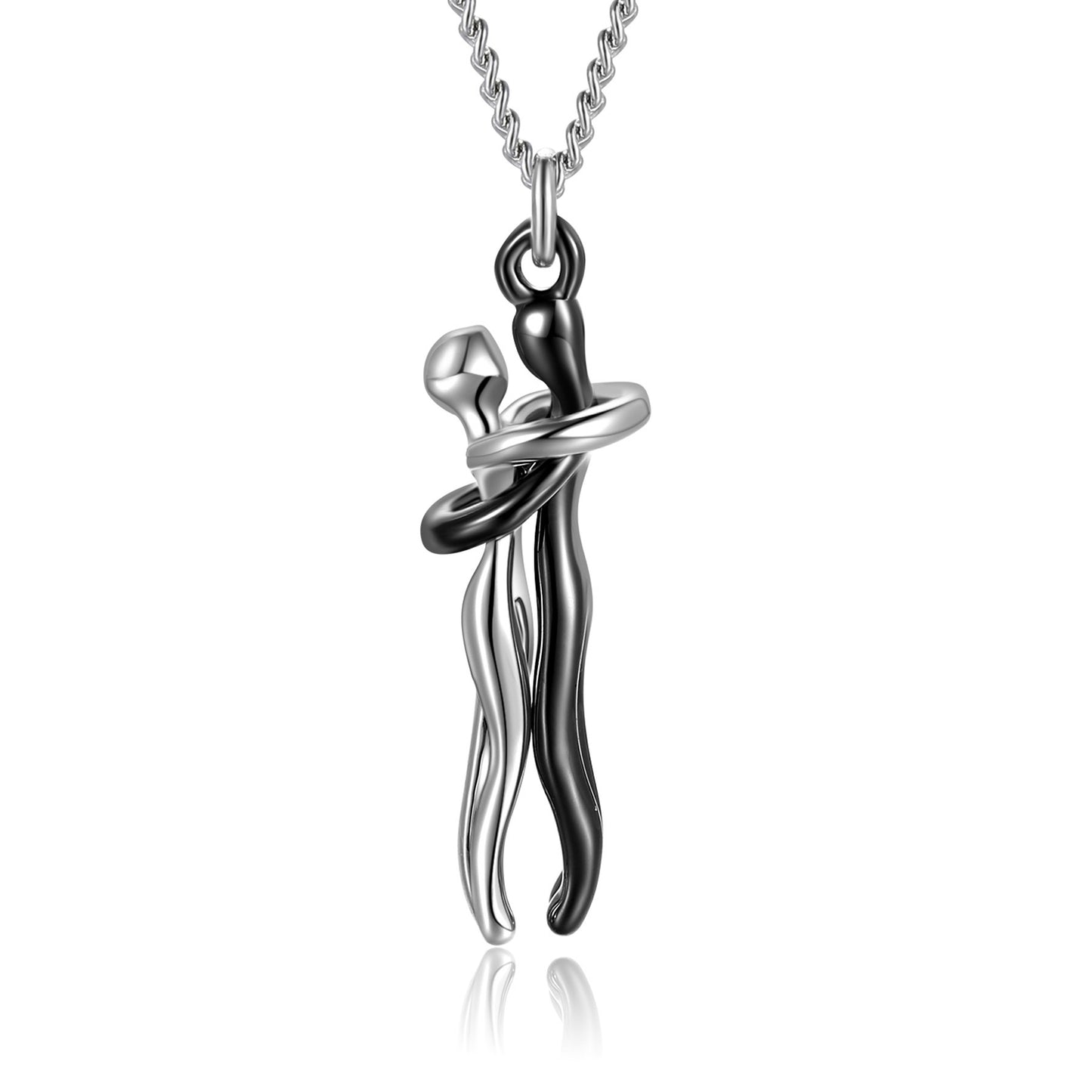 Love Hug Pendant Necklace - Unisex Couple Gift for Valentine’s Day - LUXURY GLOW