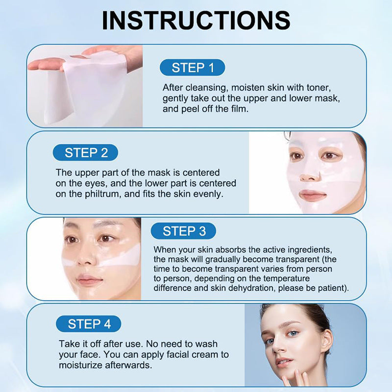 Mascarilla facial de colágeno LuxuryGlow: hidratante, reafirmante e iluminadora (4 unidades)