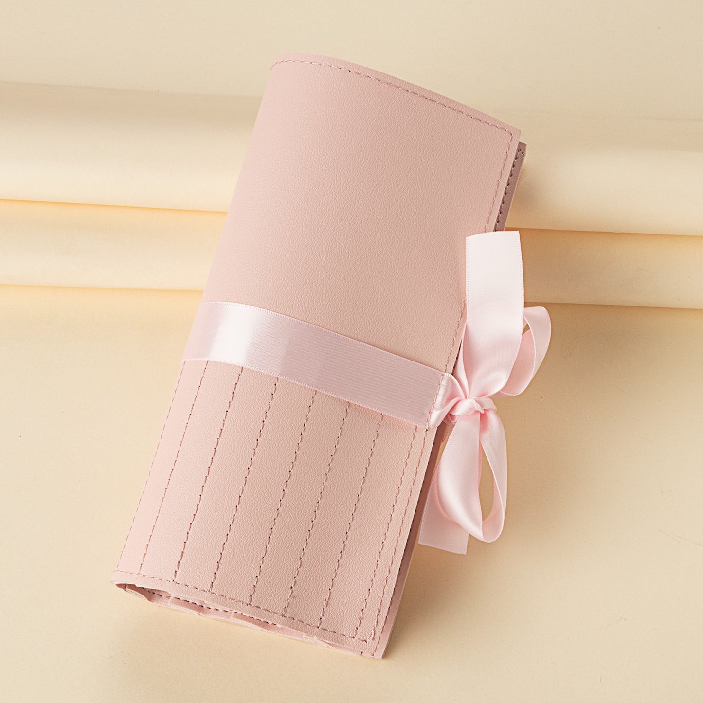 LuxuryGlow 11-Piece Pink Makeup Brush Set with Ribbon Bag – Soft Beauty Kit for Girls