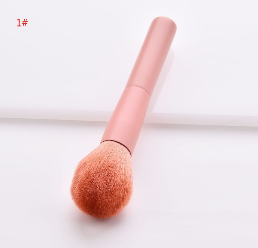 Juego de 10 brochas de maquillaje premium LuxuryGlow: mango de madera y diseño de doble punta