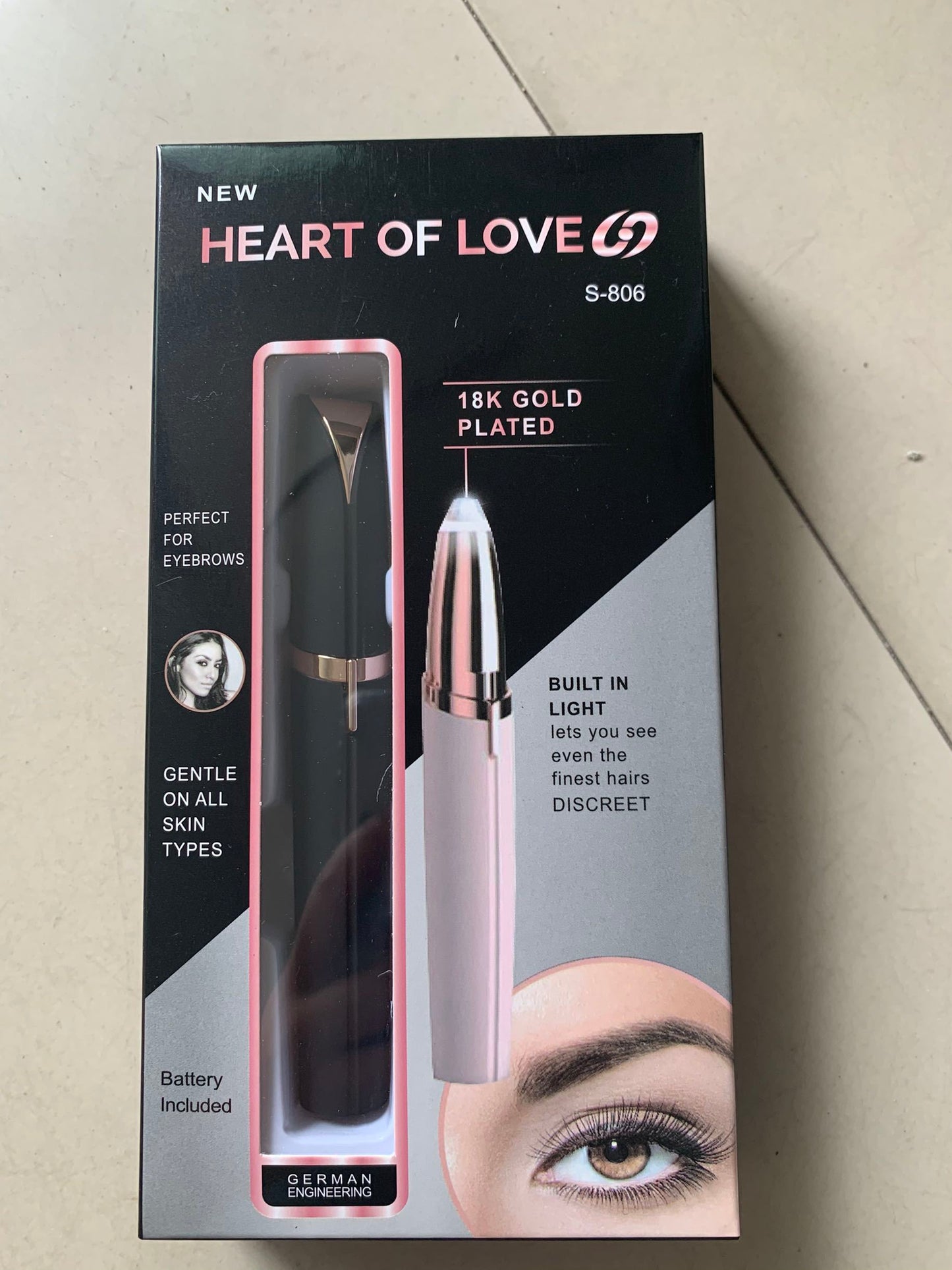LuxuryGlow Flawless Electric Eyebrow Trimmer – Painless, Portable & LED Precision