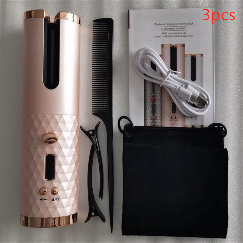 Benice Wireless Automatic Hair Curler – Cordless Rechargeable Rotating Iron