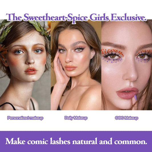 LuxuryGlow Manga Lashes – 5 Pairs Natural Wispy Anime Cosplay False Eyelashes