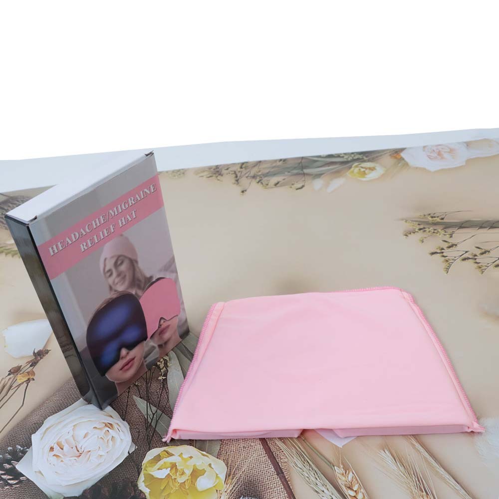 Mascarilla de gel frío LuxuryGlow 360° para aliviar el dolor de cabeza: gorro de compresa fría para migrañas y tensión ocular