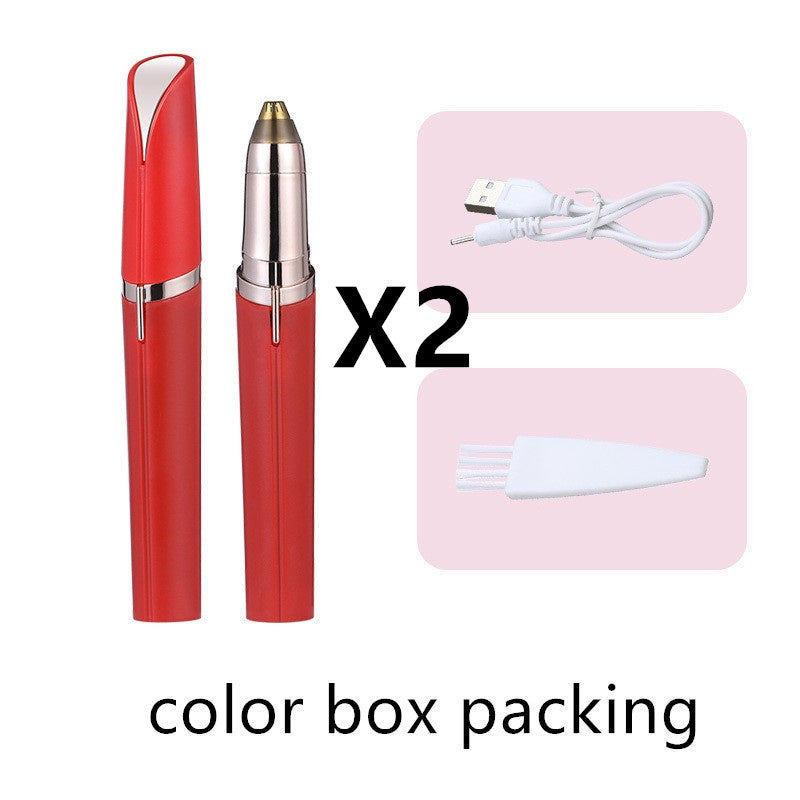 LuxuryGlow Flawless Eyebrow Trimmer with LED Light – Painless Hair Remover for Women