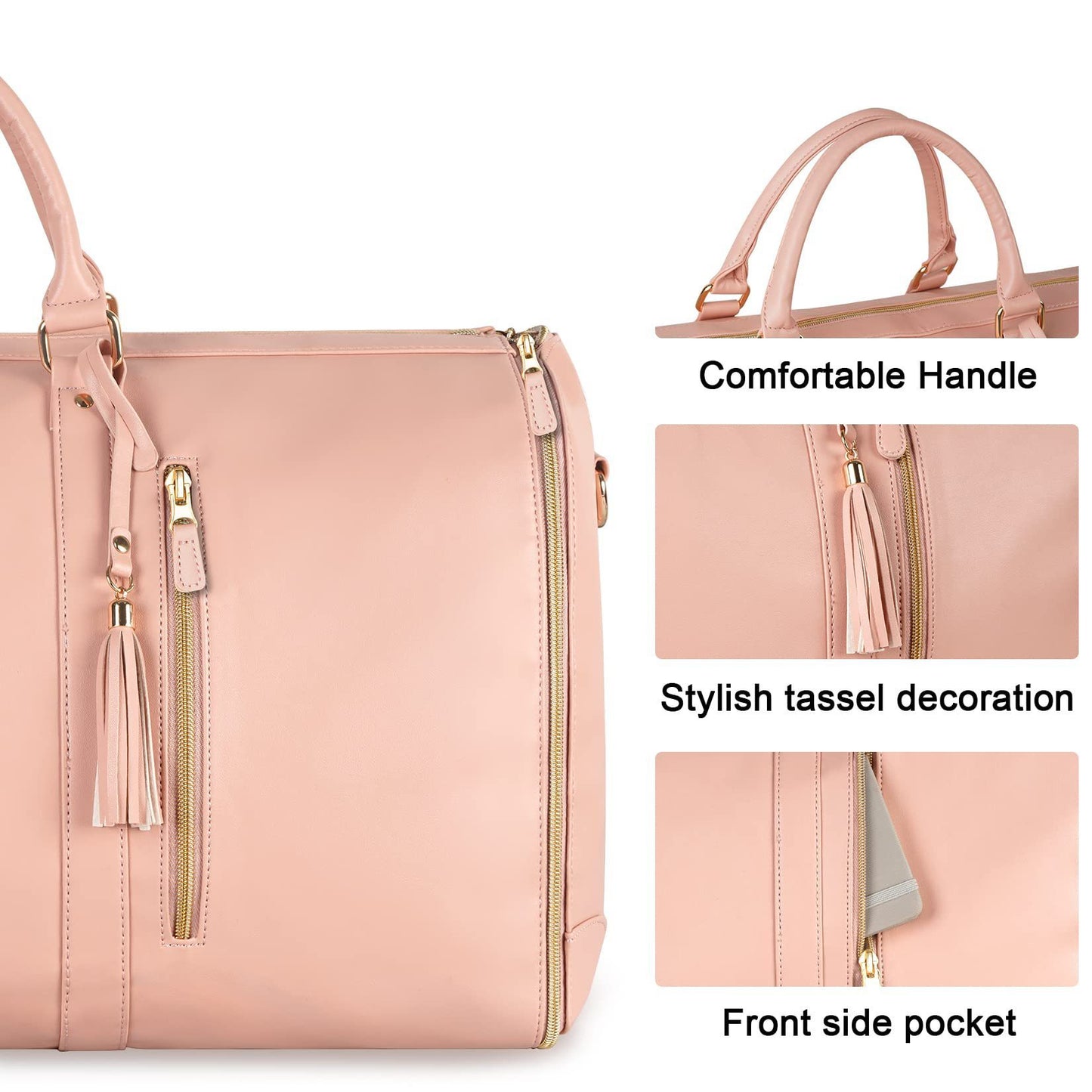 Large Capacity Travel Duffle Bag Women's Handbag Folding Suit Bag Waterproof Clothes Totes - LUXURY GLOW