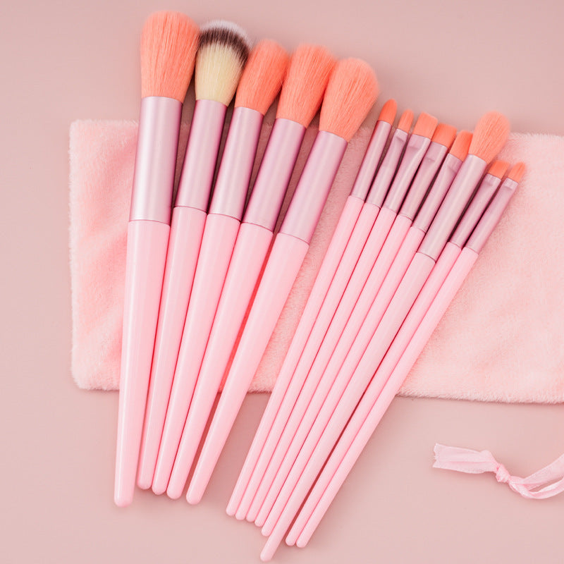 Juego de 13 brochas de maquillaje profesionales LuxuryGlow con cerdas sintéticas suaves