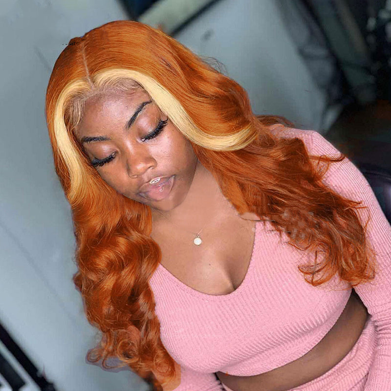LuxuryGlow 4x4 Hand-Woven Human Hair Wig with Highlights – Natural Look & Dyeable