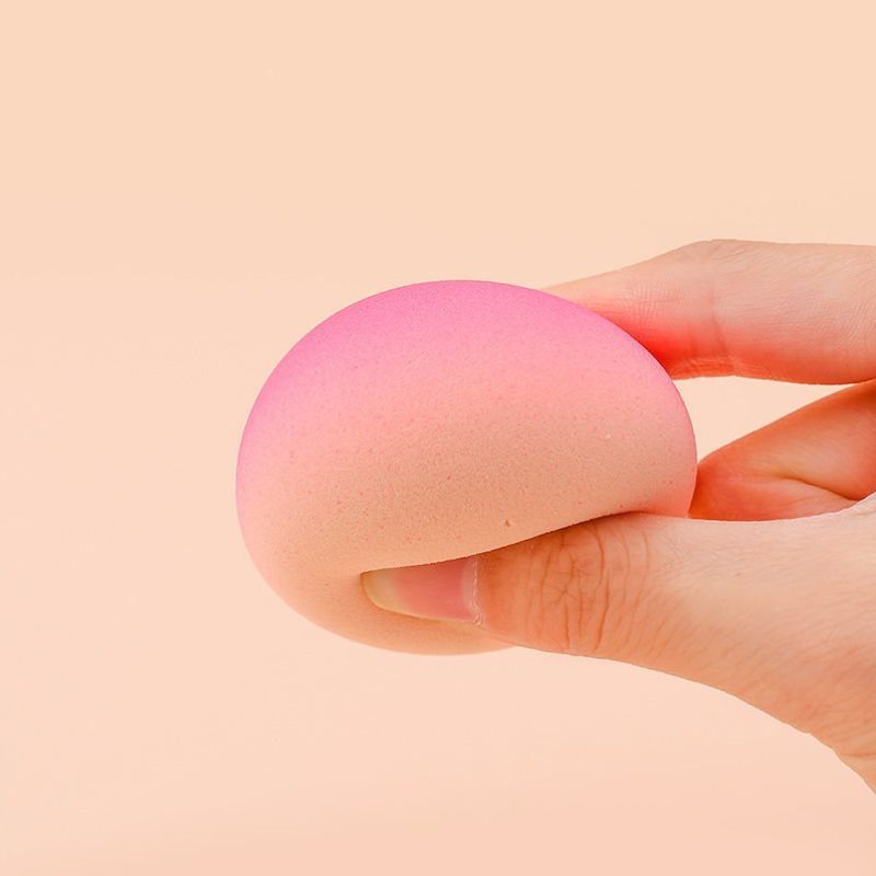 LuxuryGlow Super Soft Peach Makeup Sponge with Drying Rack – Wet & Dry Use