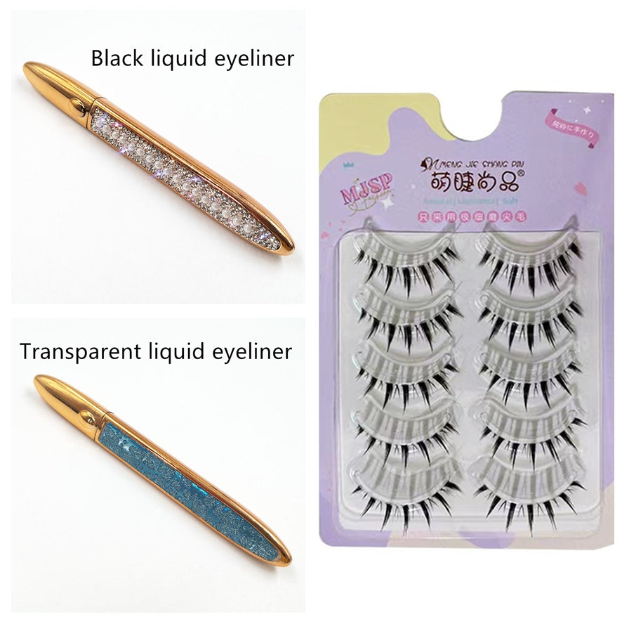 LuxuryGlow Self-Adhesive Eyeliner with False Lashes – No Glue Needed, Waterproof