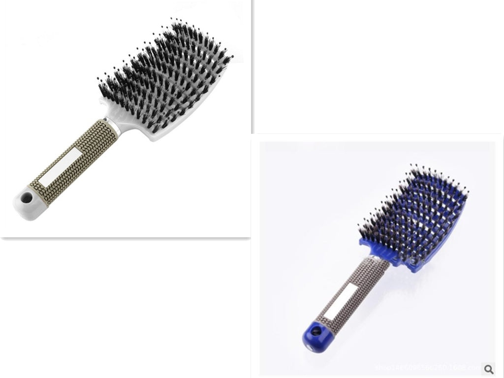 Cepillo desenredante antienredos LuxuryGlow: masajeador del cuero cabelludo y peine de cerdas para mujeres