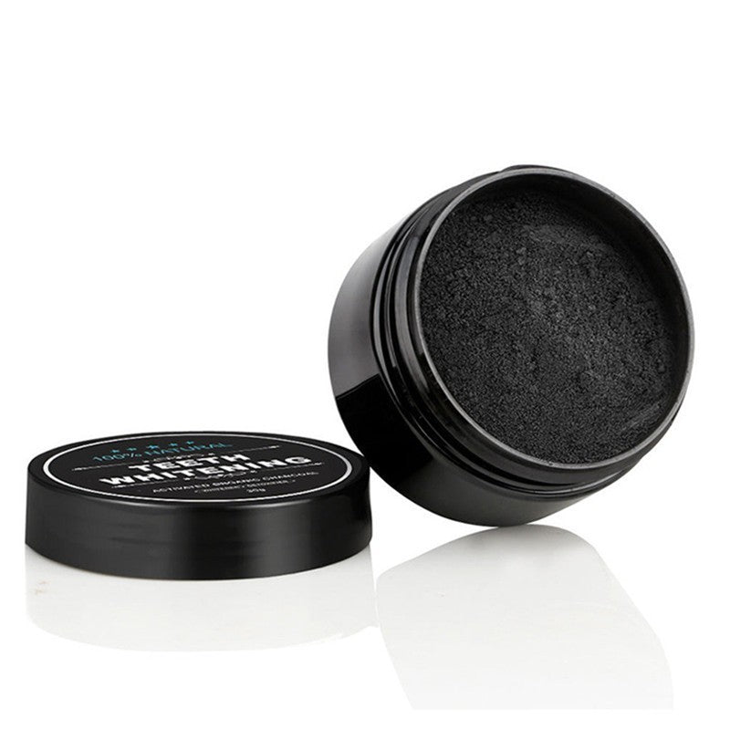 Polvo blanqueador dental de carbón activado LuxuryGlow: quitamanchas natural a base de coco