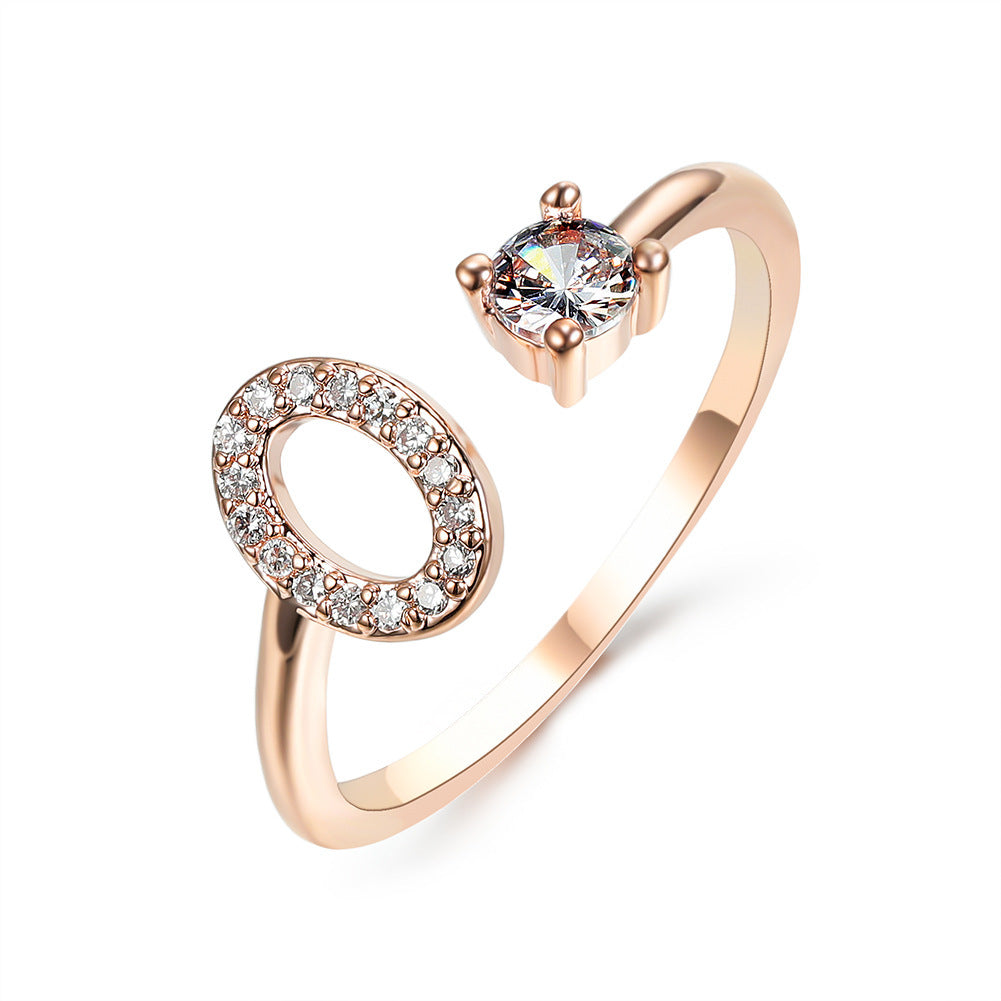 New Design Adjustable 26 Initial Letter Ring Fashion Jewelry For Women Simple Elegant Jewelry - LUXURY GLOW