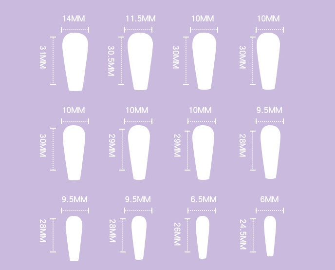 LuxuryGlow Soft Finish Press-On Nails – Reusable, 24-Piece False Nail Set