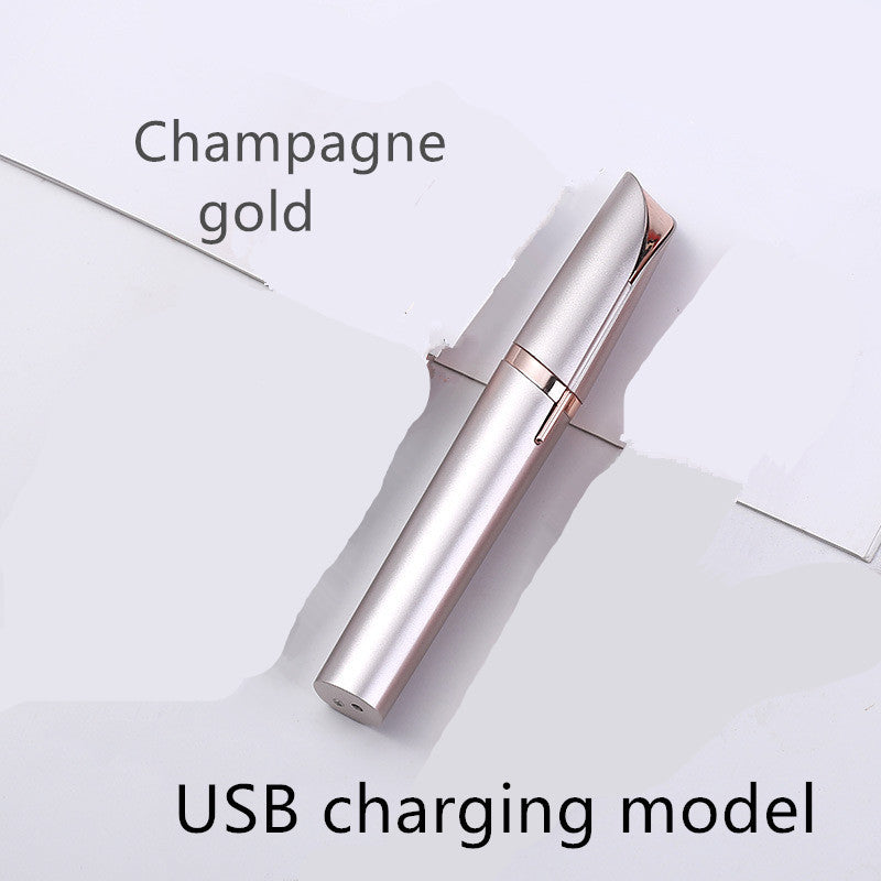 LuxuryGlow Flawless Eyebrow Trimmer with LED Light – Painless Hair Remover for Women