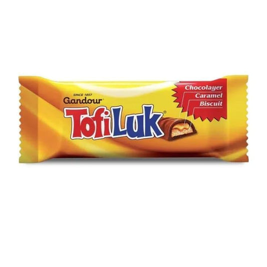 Biteza Gandour Tofiluk Caramel Crunch Bars – Milk Chocolate & Caramel Delight (6 x 22g, Imported)