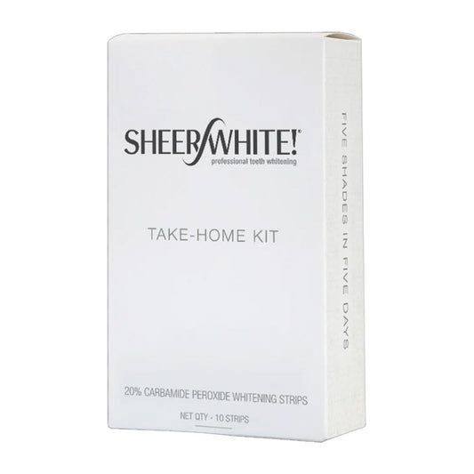 Sheer White! Teeth Whitening Strips – 5-Day Professional Whitening Kit, 10 Strips (20% Carbamide Peroxide, Fast Results)