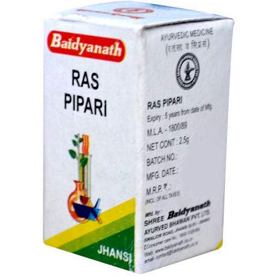 Baidyanath Ras Pipari Ras – Pack of 2 (2.5g Each) | Ayurvedic Digestive & Wellness Support