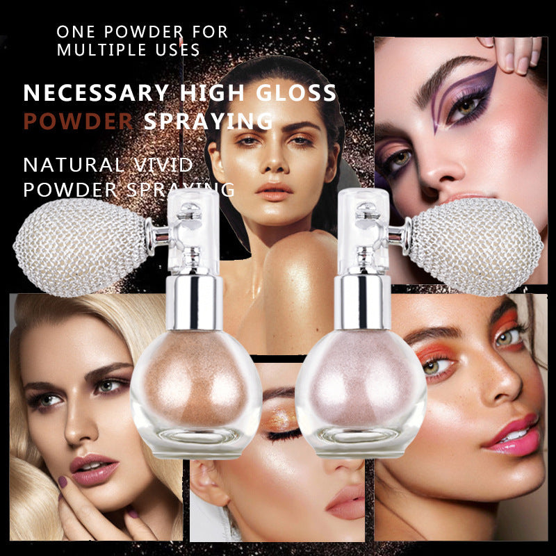 Iluminador en aerosol con brillo TEAYASON: polvos brillantes para rostro y cuerpo
