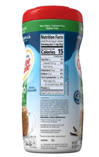 Nestlé Sugar Free French Vanilla Coffee Mate Bottle, 289 G