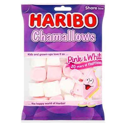 HARIBO Chamallows Share Size Marshmallow, Pink, 140 g