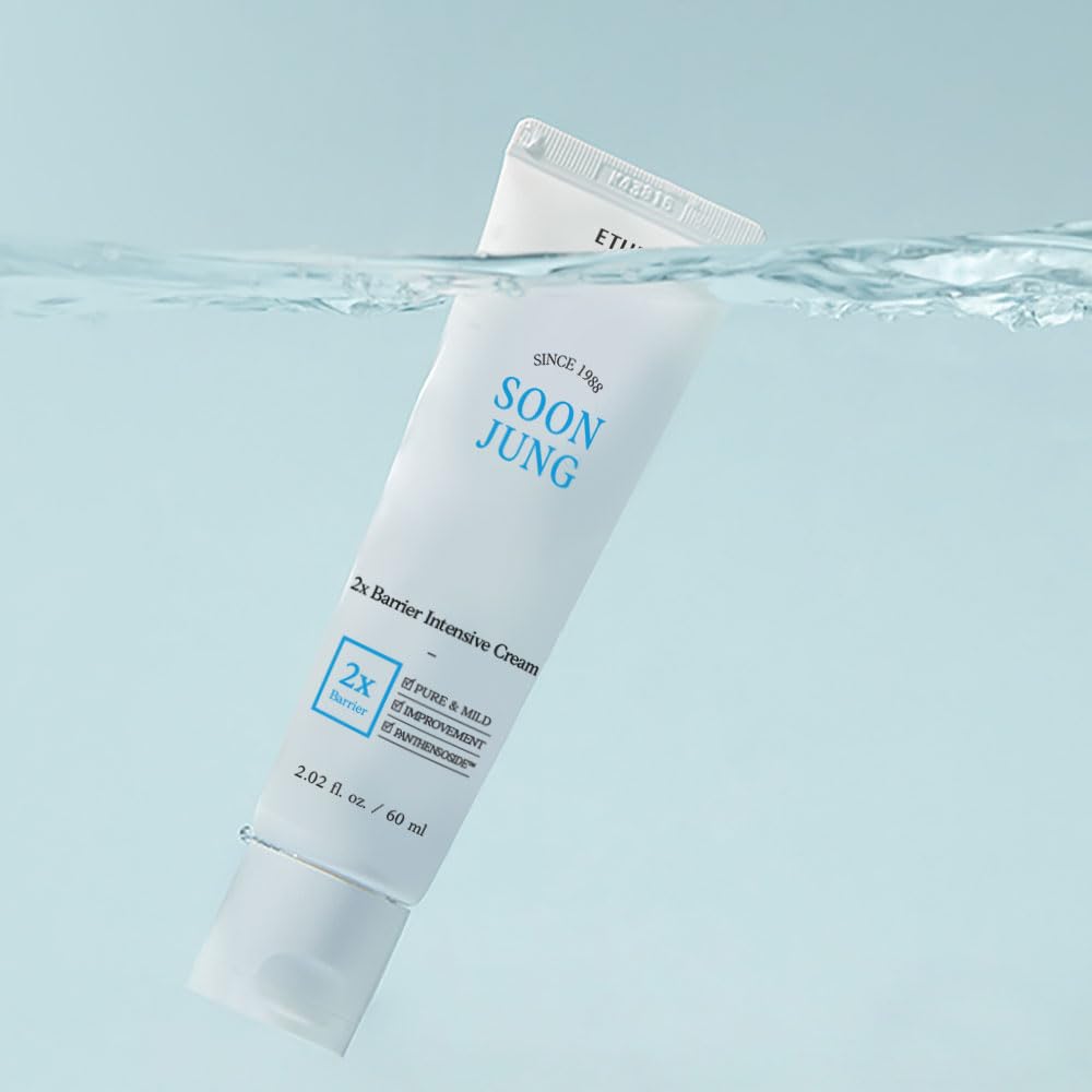 ETUDE SoonJung 2x Barrier Intensive Cream – Hydrating Face Moisturizer with Panthenol & Shea Butter | Hypoallergenic Korean Skincare for Sensitive Skin (2.02 fl oz)