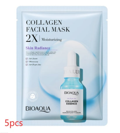 BIOAOUA Collagen & Hyaluronic Acid Face Mask – Hydrating & Firming Sheet Mask