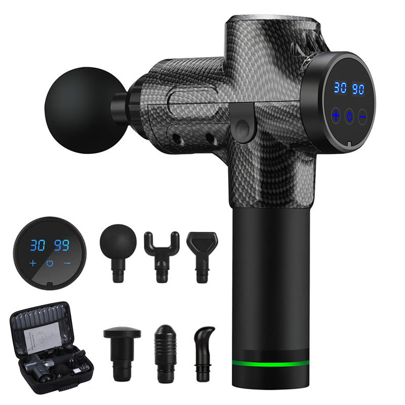 LuxuryGlow Deep Tissue Massage Gun – LCD Touch, Brushless Motor, Muscle Relaxer