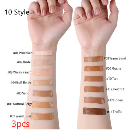 Base de maquillaje líquida LANGMANNI Oil-Control – Corrector mate de cobertura total (13 tonos)