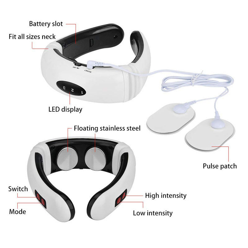 LuxuryGlow Electric Neck & Back Massager – Infrared Heating with 6 Pulse Modes