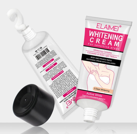 Crema Corporal Blanqueadora ELAIMEI Su Majestad – Hidratante con Acabado de Media de Seda