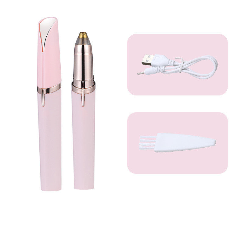 LuxuryGlow Flawless Eyebrow Trimmer with LED Light – Painless Hair Remover for Women
