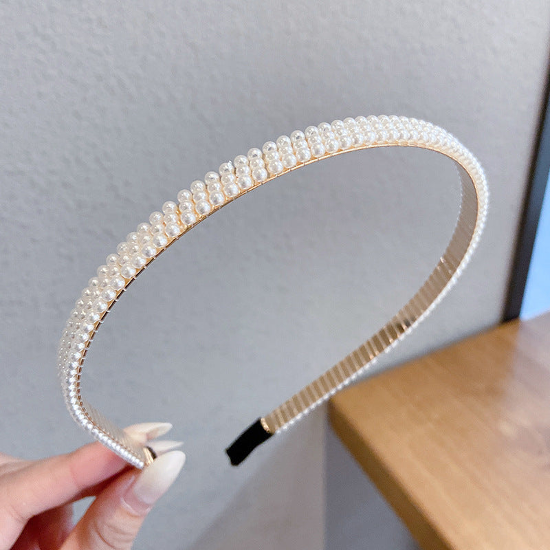 Diadema de perlas finas y elegantes de LuxuryGlow para mujer: un accesorio elegante para el cabello