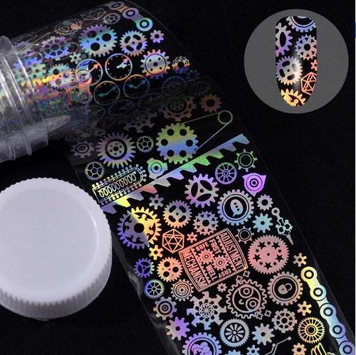 LuxuryGlow Starry Sky Nail Foil Tape – DIY Nail Art Sticker Roll (1 Meter)