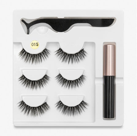 LuxuryGlow Magnetic False Eyelashes – Natural Look with Cotton Stem (1 Pair)