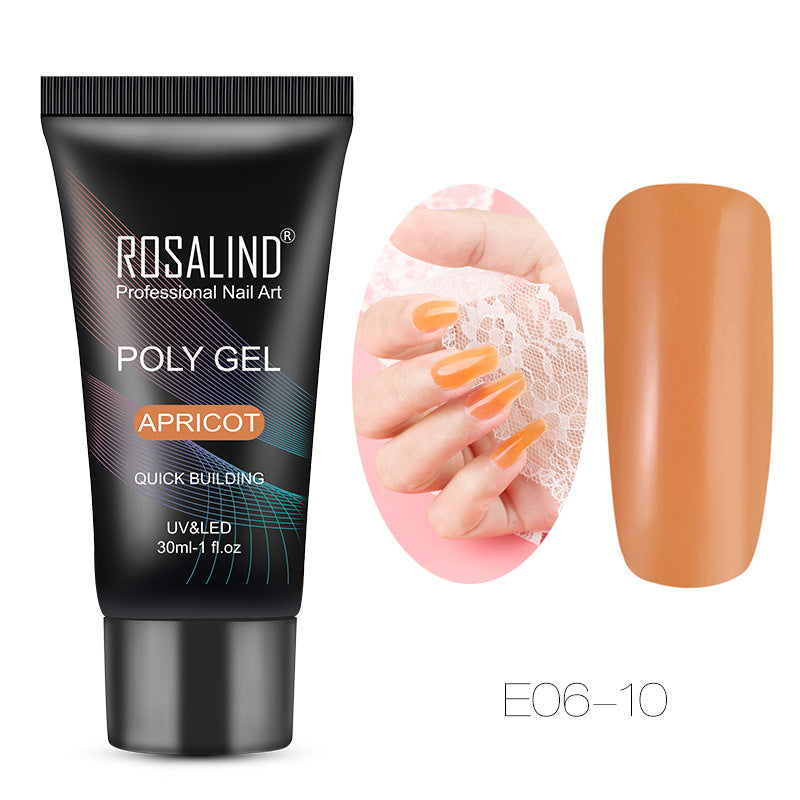 Gel para extensiones de uñas ROSALIND Crystal: fototerapia UV de larga duración (30 ml)