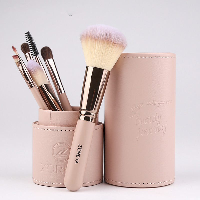 ZOREYA Soft Makeup Brush Set – Travel-Friendly Fiber Bristles with Aluminum Handles