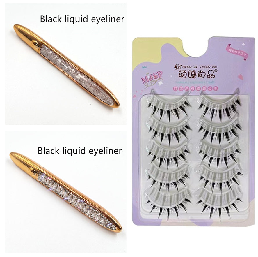 LuxuryGlow Self-Adhesive Eyeliner with False Lashes – No Glue Needed, Waterproof