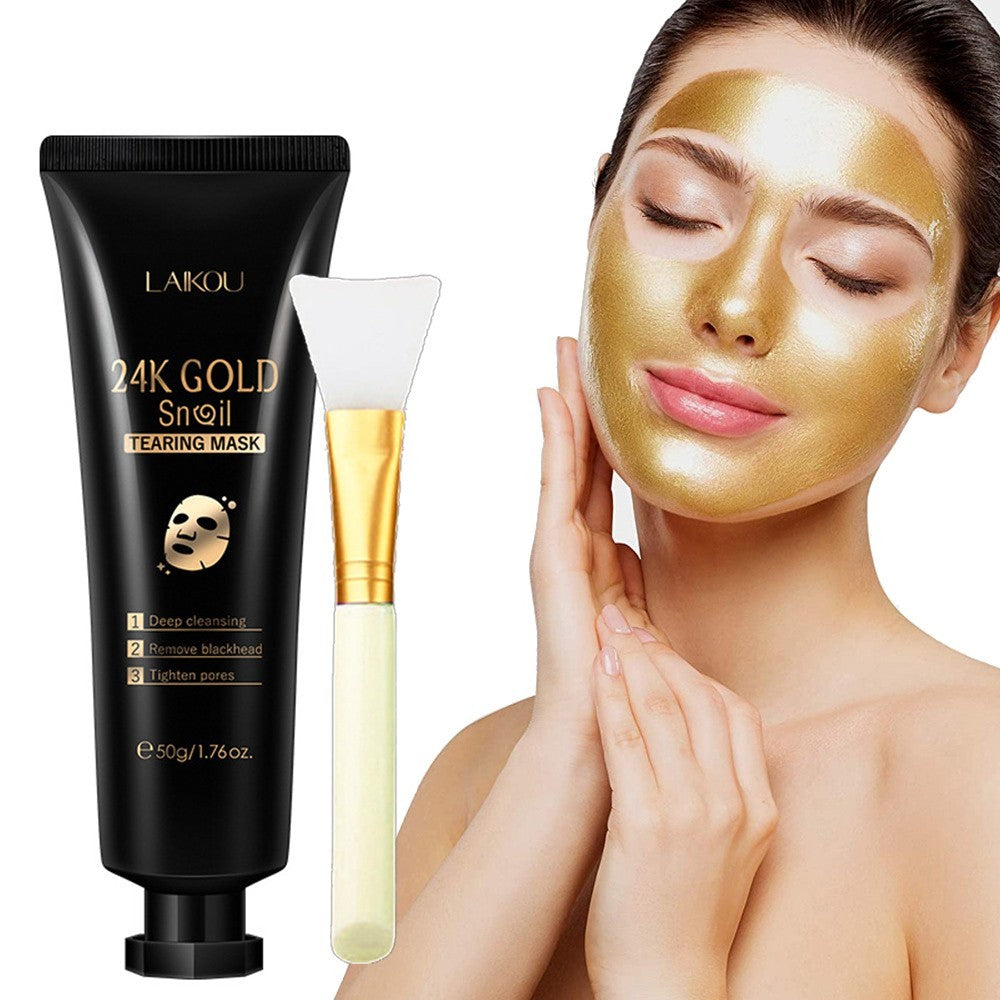 Mascarilla facial desprendible LAIKOU Gold Foil Snail: hidratación profunda y rejuvenecimiento de la piel (50 g)