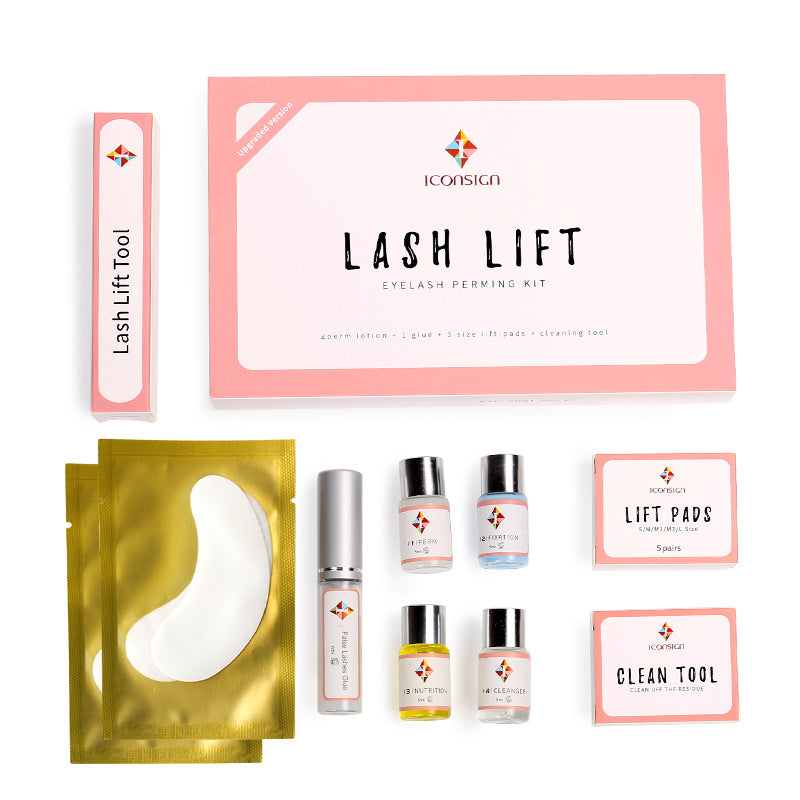 Versión mejorada del kit de levantamiento de pestañas ICONSIGN, permanente de levantamiento de pestañas, herramientas de maquillaje de ojos