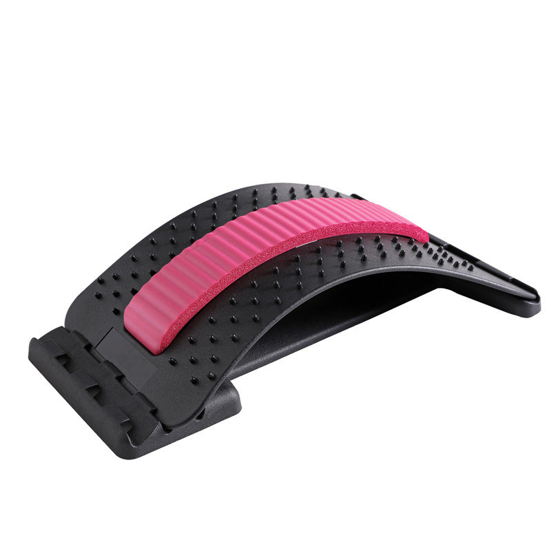 LuxuryGlow Adjustable Lumbar Back Stretcher with Acupressure for Pain Relief